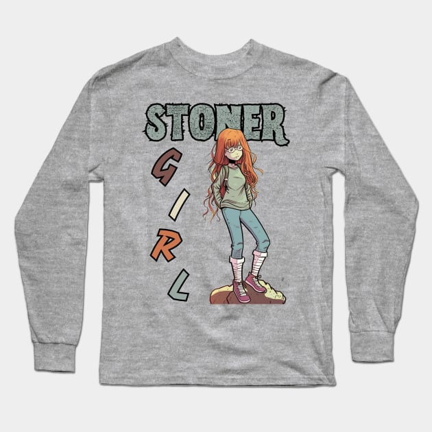 Stoned Girl Long Sleeve T-Shirt by FrogandFog